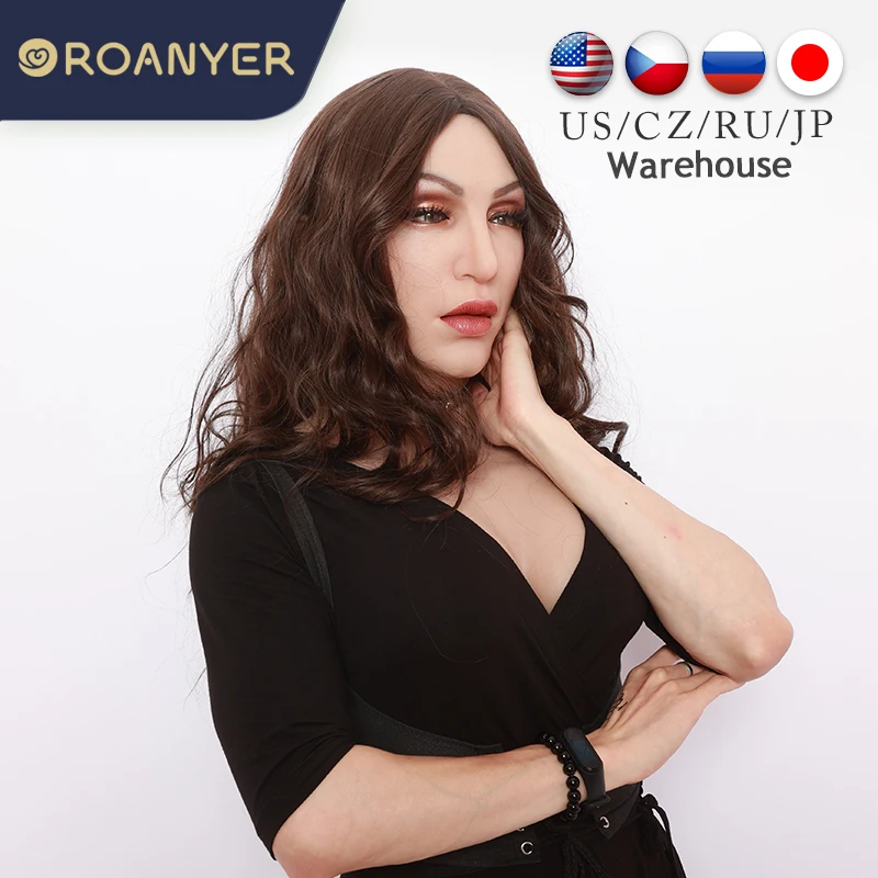 ROANYER Crossdressing силиконовая маска Джейн для трансвеститов Реалистичная