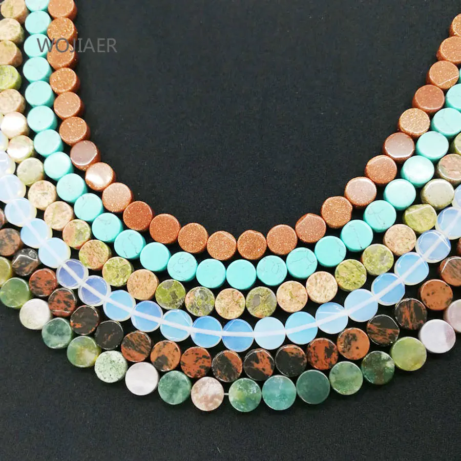

WOJIAER Natural Aventurine Agates Opalite Gem Stone Round Loose beads For Making Jewelry 400PCS/Lot ZBM019