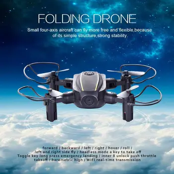 

668-A7 Flying Drone Camera RC Drones Air Quadcopter Folding 4 Channels Remote Control 720p HD Video Recording Camera Included