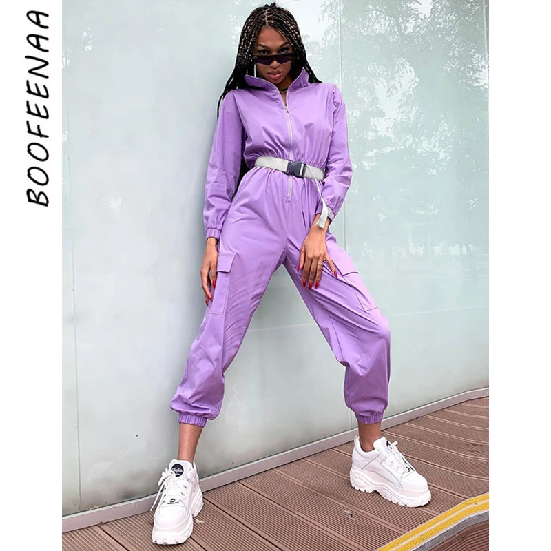 purple jumpsuit outfit