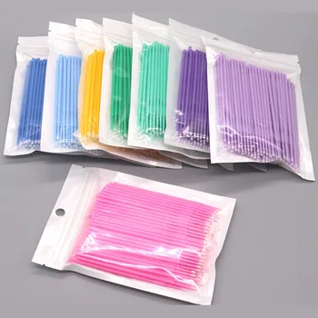 

iflovedekd 100pcs/bag Makeup Brushes Removing Tools Swabs cotton stick cleaning stick for embroidery eyelash cotton cosmetic