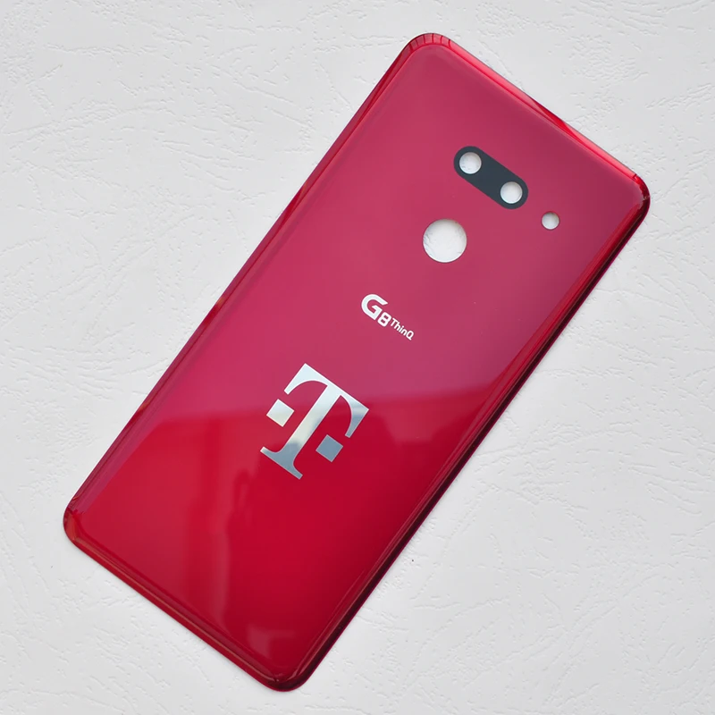 ZUCZUG Стекло Батарея крышка для LG G8 ThinQ сзади Корпус задний Чехол с Камера объектив+ логотип