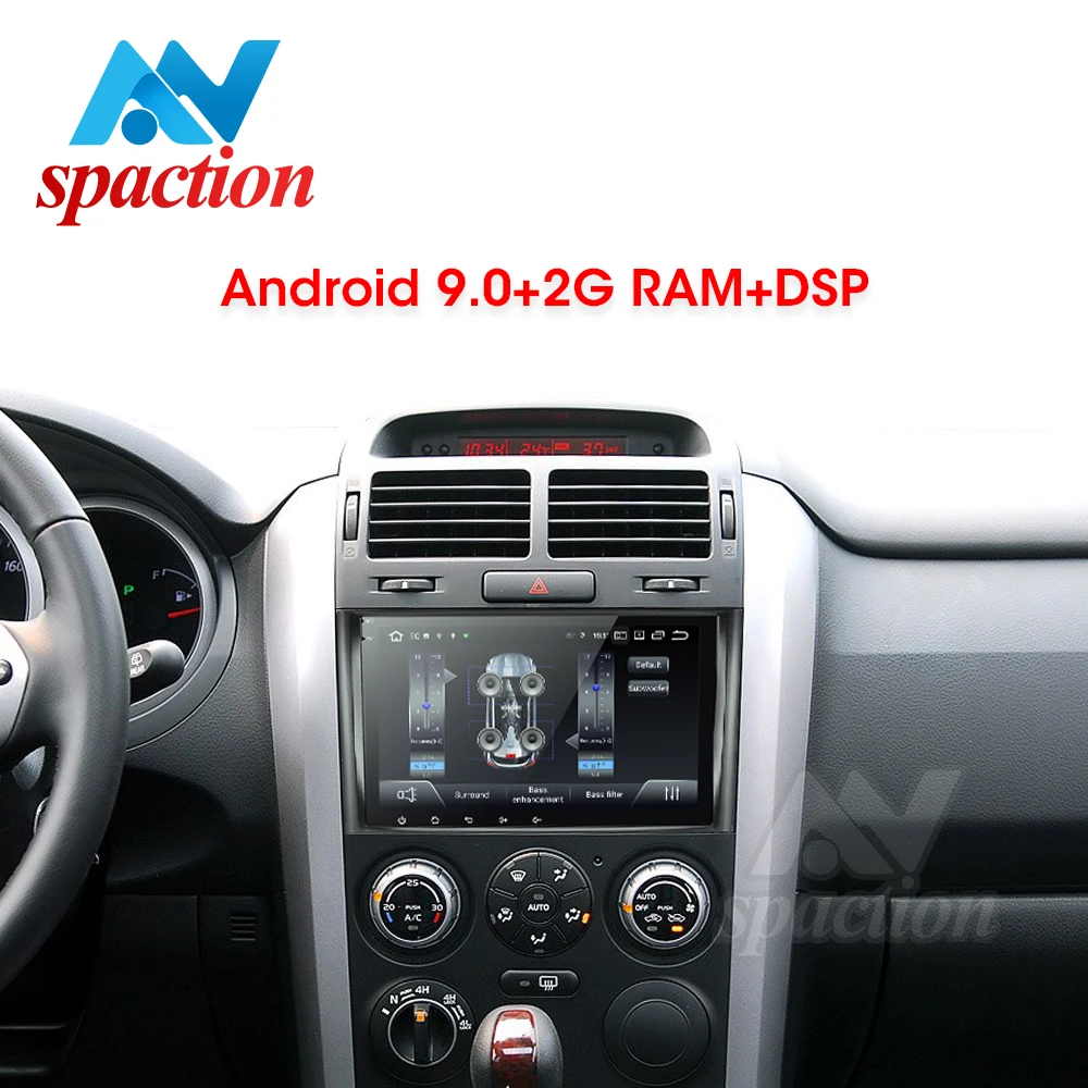 Anspaction android 9.0 car dvd for suzuki grand vitara 2006-2011 multimedia car radio stereo gps with steering wheel navigation