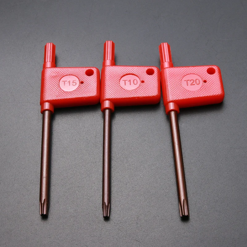 T5-T20 Screw key red flag keys of clubs wrench Plum hexagonal wrench For cnc machine parts cnc machine wrench