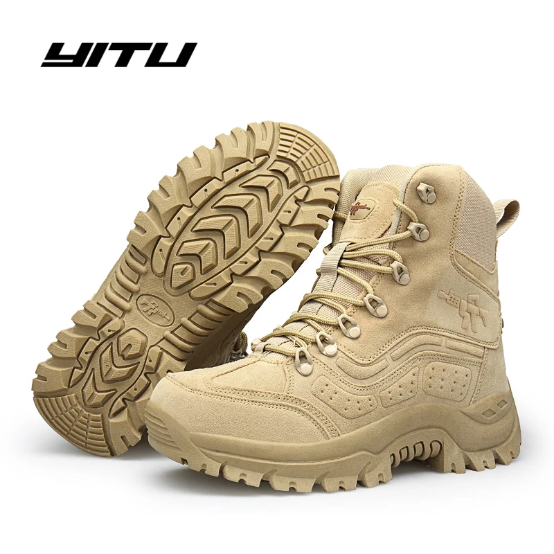 

Winter/Autumn Men Desert Tactical Military Boots size 39-46 Men Work Safety Shoes Army Boot Fashion Zapatos Ankle Combat Boots