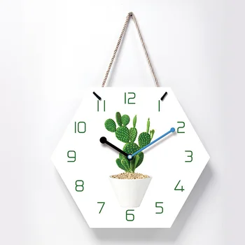 

Hexagon Wall Clock Modern Design Silent White Simple Kitchen Wall Clock Stylish Rustic Abstract Relojes Decoration Home XX60WC