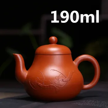 

2020 Real Teteras China Teapots Purple Clay Teapots Yixing Teapot Kung Fu Teaset 190ml Famous Handmade Pots With Gift Packaging