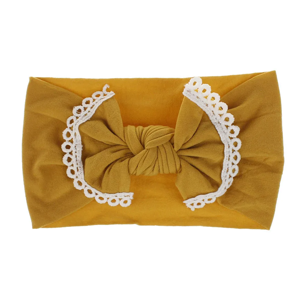 2020 Brand New Newborn Toddler Baby Girls Baby Bow Lace Elastic Hair Headband Hair Accessories Baby Gifts