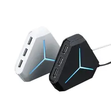 6 Порты и разъёмы usb-концентратор 1 м кабель сплиттер с TF/SD кард-ридер микрофон AUX холодный свет для зарядки USB 2,0 концентратор для нескольких устройств рабочего ноутбука