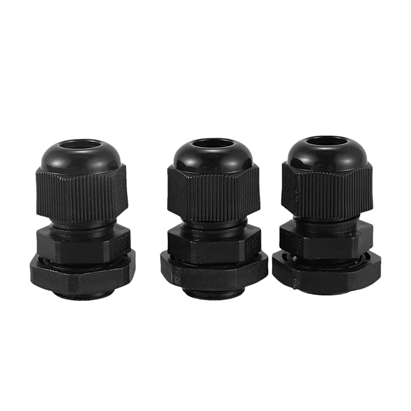 

NEW-36 Pcs Black PG9 Plastic Connector Gland for 4mm-8mm Cable