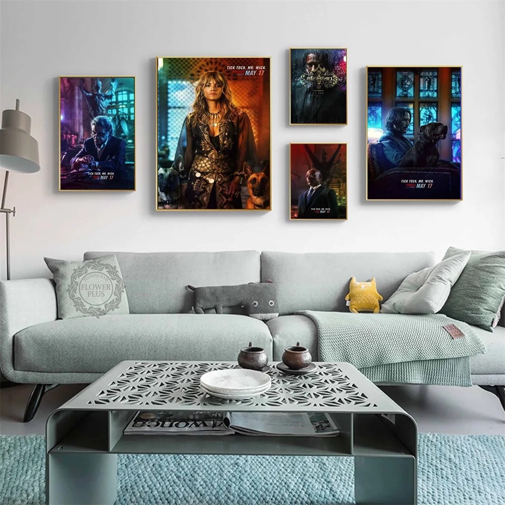 

John Wick 3 Parabellum Hot Movie Series Keanu Reeves Art Painting Modern Decorative Silk Canvas Poster Wall Home Decor