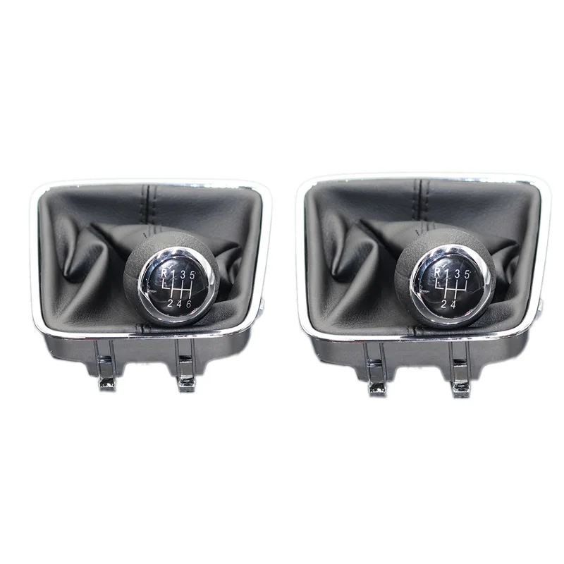 

Car Manual 5 /6 Speed Gear Shift Knob With Black Boot Cover Gaitor Collar For VW Tiguan 2007 2008 2009 2010 2011