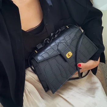

Crocodile pattern Flap Crossbody bag 2020 New High quality PU Leather Women's Designer Handbag Vintage Shoulder Messenger Bag