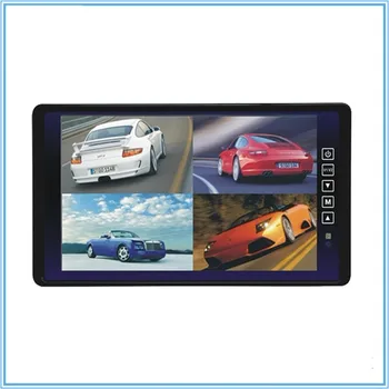 

Car Monitor 9 Inch Car Rearview Mirror Four Screen Display Four Split Display Bus Monitoring Display Universal Car Reversing Dis