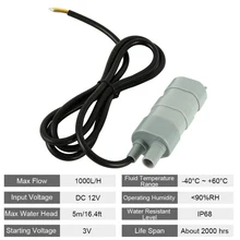 Dc 12v bomba de água submersível campista motorhome alto fluxo baleia bomba 1000l/h 5m alta qualidade durável engenharia plásticos bomba