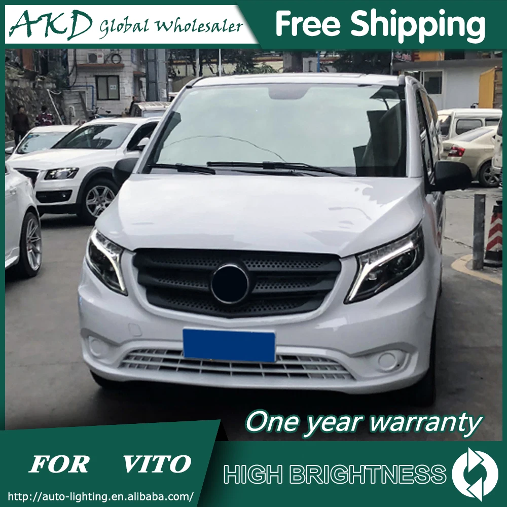 For Benz VITO 2013-2019 Headlights DRL Day Running Light LED Bi Xenon Bulb  Fog Lights Car Accessory W447 Head Lamp - AliExpress