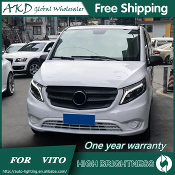 

Headlights For Car Benz VITO 2013-2019 DRL Daytime Running Lights Head Lamp LED Bi Xenon Bulb Fog Lights Tuning Car Accessories