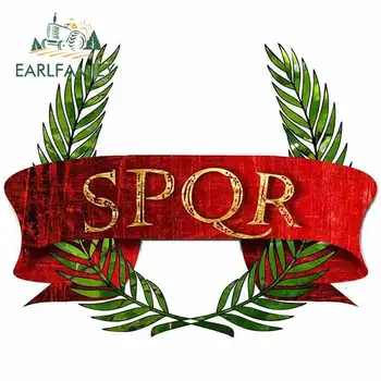 

EARLFAMILY 13cm x 10.5cm for STICKER AUTO MOTO SPQR Creative Car Sticker DIY Waterproof Car Accessories Custom Printing Decal