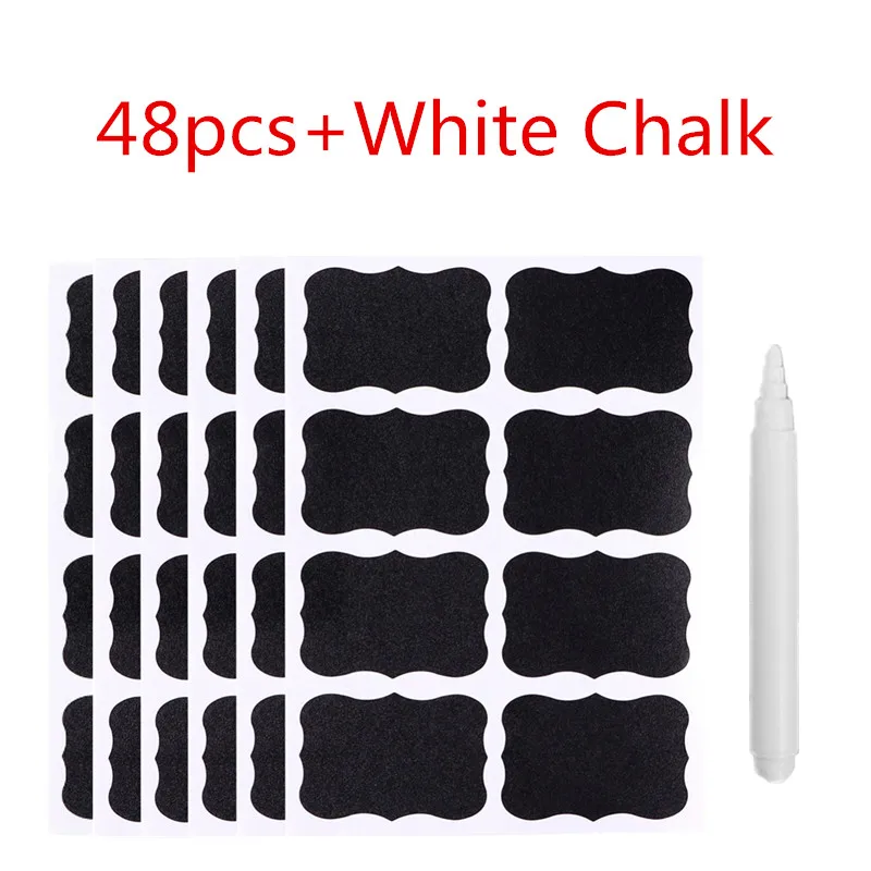 Kitchen Spice Sticker Label Marker Blackboard-Labels Bottles Home-Jars White Waterproof