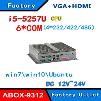 

i5-5257U with 6COM RS-485 2LAN Fanless Box Embedded Computer