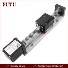 Mini guia linear trilho deslizante cnc pequeno estágio do atuador parafuso sistema de mesa de movimento de chumbo nema 14 robô parte motor deslizante motorzied
