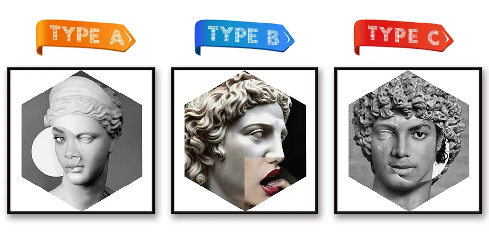 NCKP046-雕塑肖像ABC款