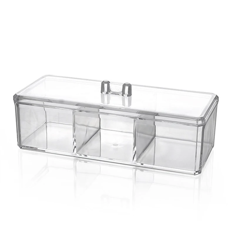 

Transparent Organizer Holder Cotton Swab Box Makeup Pads Storage Box Desktop Organizer Jewelry Case For Cosmetics