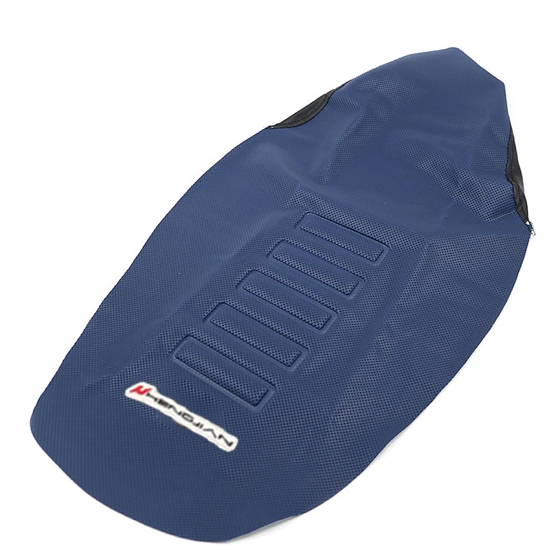 Резиновый 785 мм захват мягкое сиденье кожа седло Подушка Чехол нескользящая водонепроницаемая защита для KTM Honda Kawasaki Yamaha CRF - Цвет: Синий
