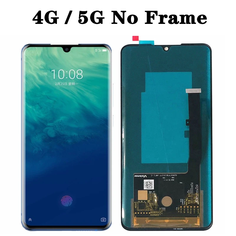 6.47 AMOLED ZTE Axon 10 Pro 4G/5G LCD 디스플레이 터치 스크린 디지타이저 프레임 A2020 A2020N3 Pro A2020U Pro A10P3251 3351