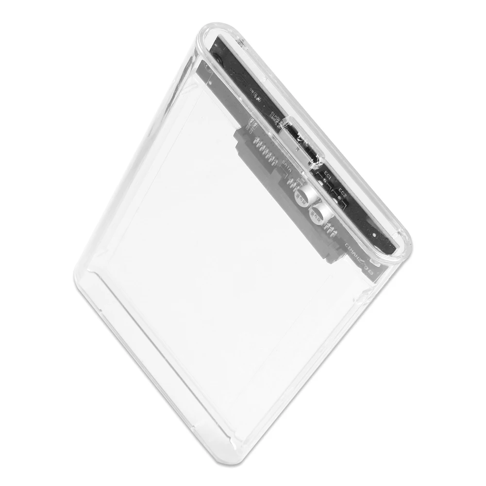 Transparent Plastic 2.5 inch HDD SSD Case Enclosure SATA III to USB 3.0 Hard Drive Disk Box Enclosure