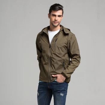 

Men's Thin Jacket Outdoor Man Hooded Clothes And Jackets Casual Male Sunscreen Jacket 4XL Men Coat 2020 Autumn