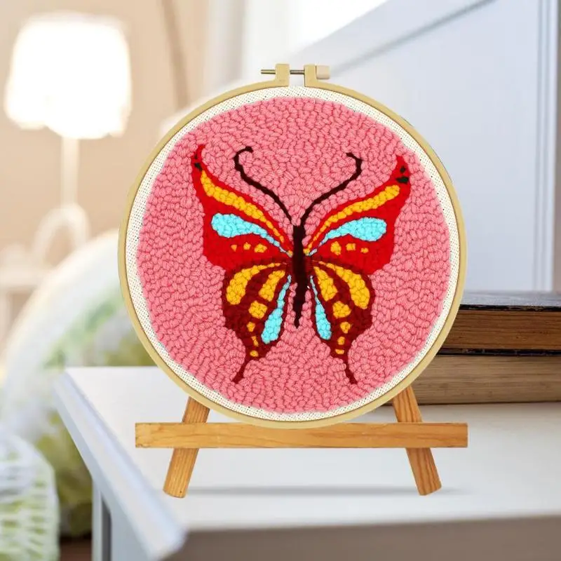 Durable Crtoon Animals Cross Stitch Kit Personality Soft Breathable Embroidery with Hook Threads Beginner Sewing Tools Gifts