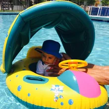 Anneau flottant gonflable pour piscine, accessoires de plage, sécurité bébé, piscine pliable pour enfants, protection solaire, anneau de natation
