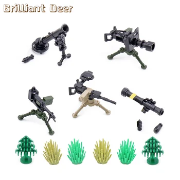 

SWAT Commando Artillery Machine Gun Military Weapon Set Building Blocks Parts for WW2 Soldier Figures Kids Toys