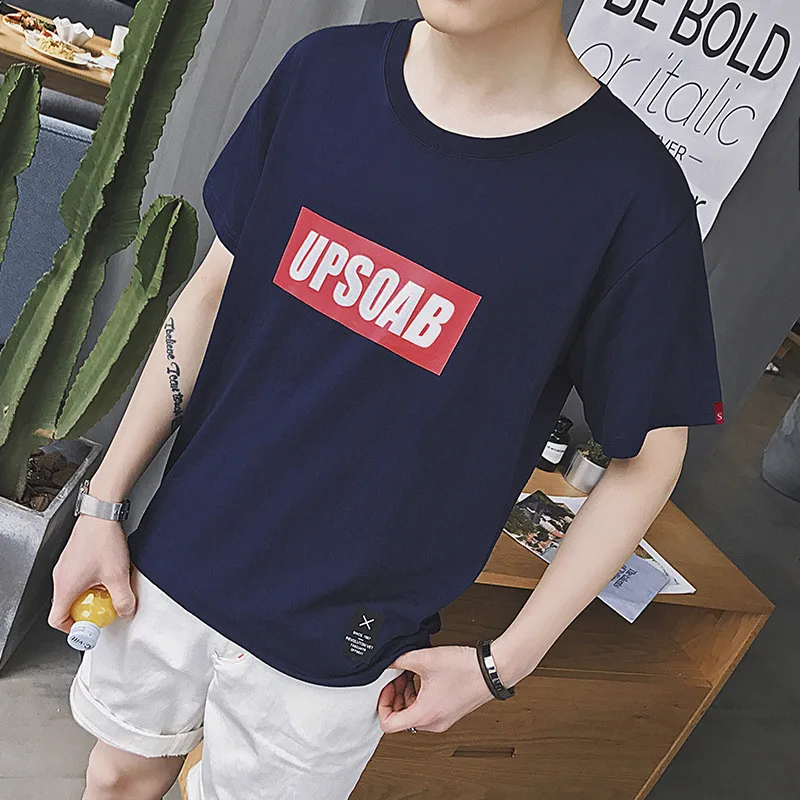 

Summer business men's cotton double silk cotton short-sleeved t-shirt men's lapel shirt collar trend