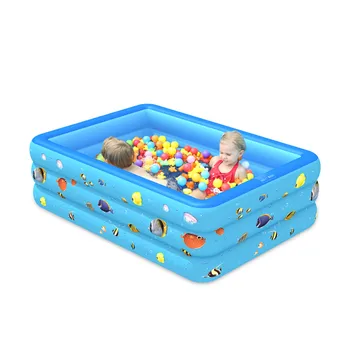 

Inflatable Swimming Pools Kids Pool Bathing Tub for Outdoor Indoor Swimming Pool 130x80x50cm