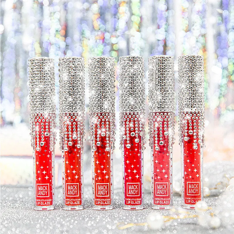 

MACK ANDY Liquid Diamond Haze Lip Gloss Matte Women's Lip Glaze Classic Lip Color Shining Star Lip Color Lip Makeup TSLM2