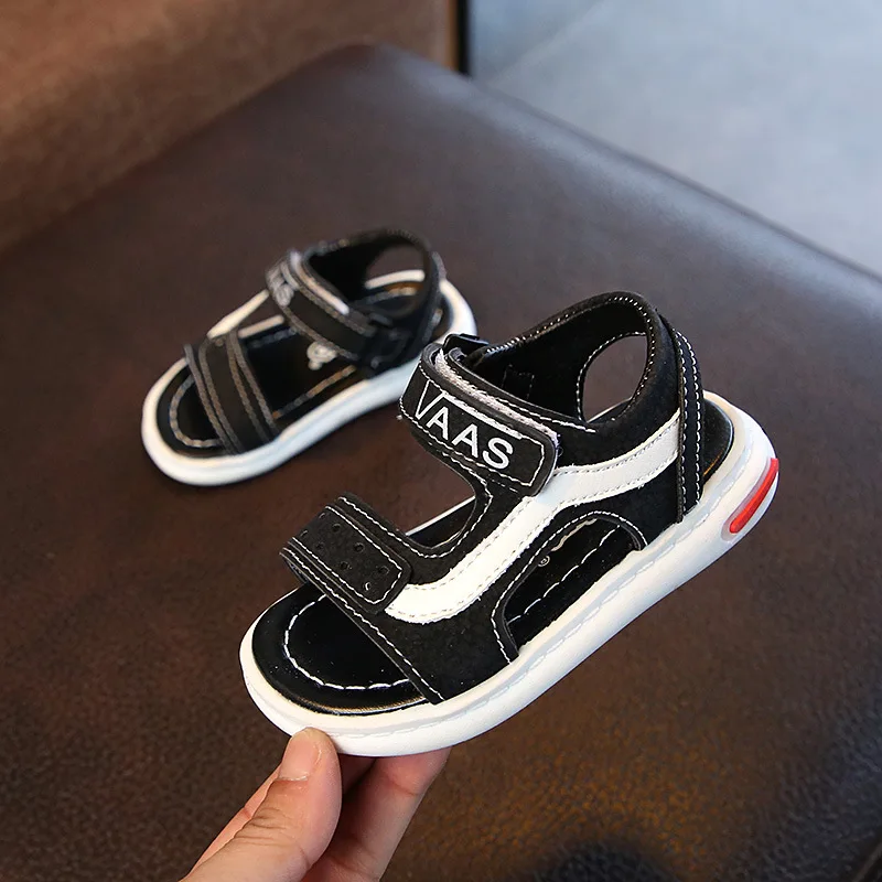 

2019 Summer New Style CHILDREN'S Sandals Leakage Toe Baby Flashing Light Children Sandals Korean-style Fashion Kids' Casual Shoe