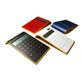 

Calculator Ultra Thin Solar Power Calculator for Home Office Desktop Calculator Tilted LCD Display Business Calculator