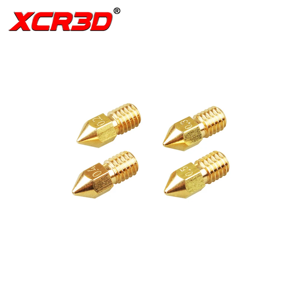 4pcs/Lot Upgrade Multi-Model MK8 Brass M6 Threaded J Head Nozzle 1.75mm Suitable For CR-10 Ender 3 3D Printing Parts  Nozzle