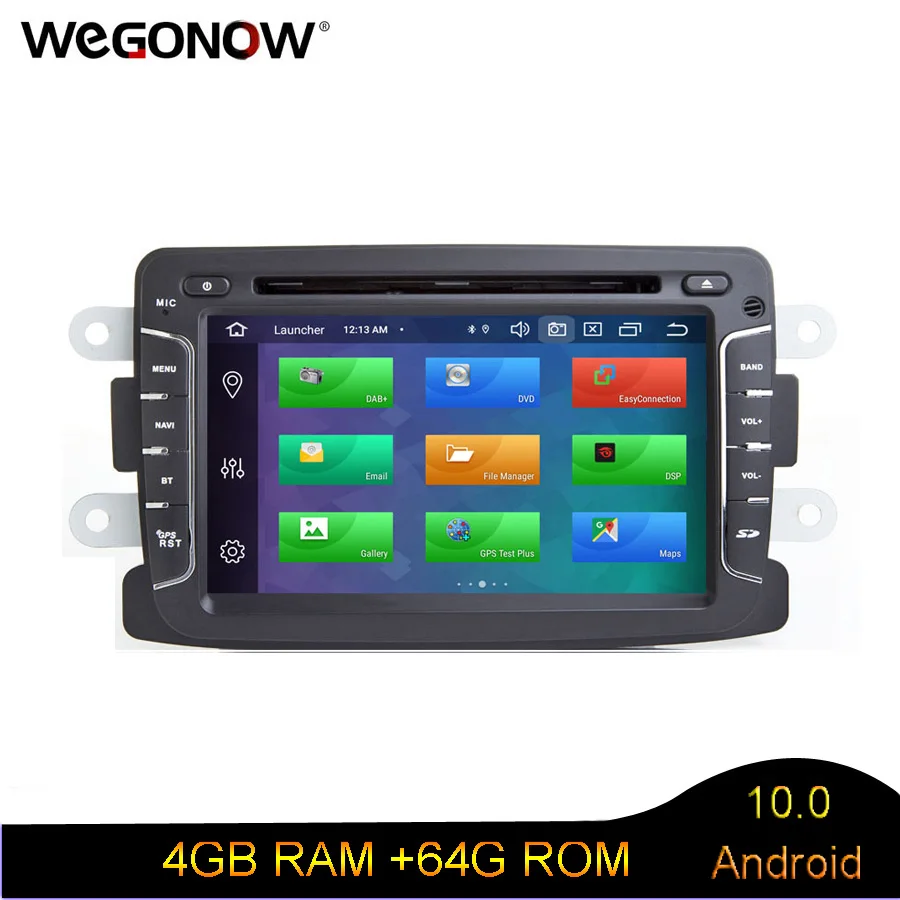 DSP HD Android 10 Восьмиядерный 4 Гб 64 GPS Навигатор Радио для Dacia Renault Duster Logan Sandero