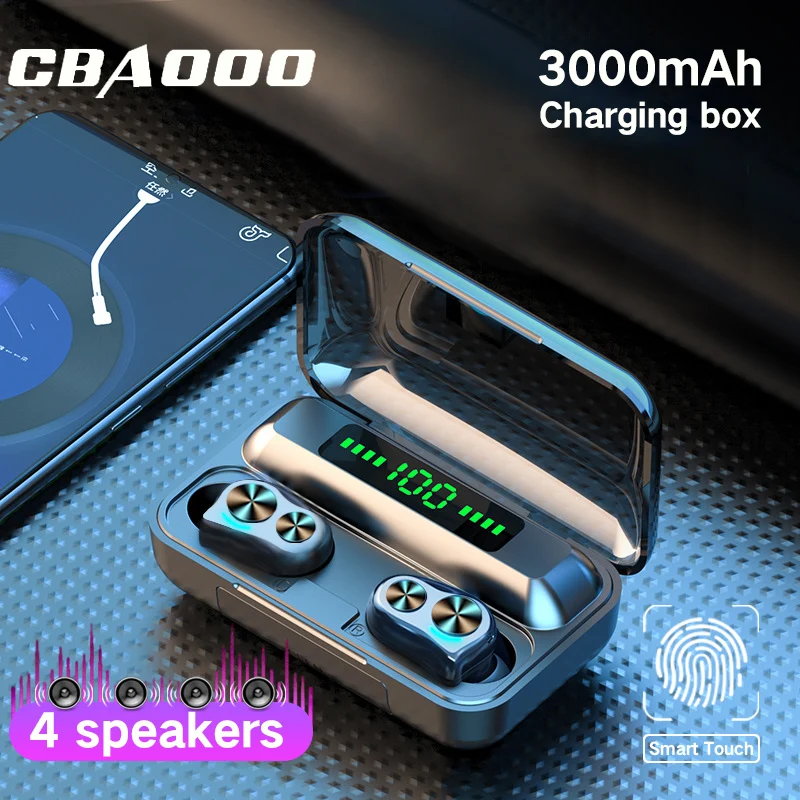TWS наушники Bluetooth V5.0 беспроводные наушники-вкладыши водонепроницаемые стерео