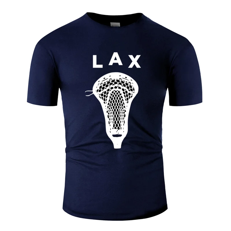 Men-Navy Blue Новая модная белая футболка с комическим дизайном для Лакросса(lax), Мужская трендовая одежда, футболка из хлопка с защитой от морщин - Цвет: Men-Navy Blue