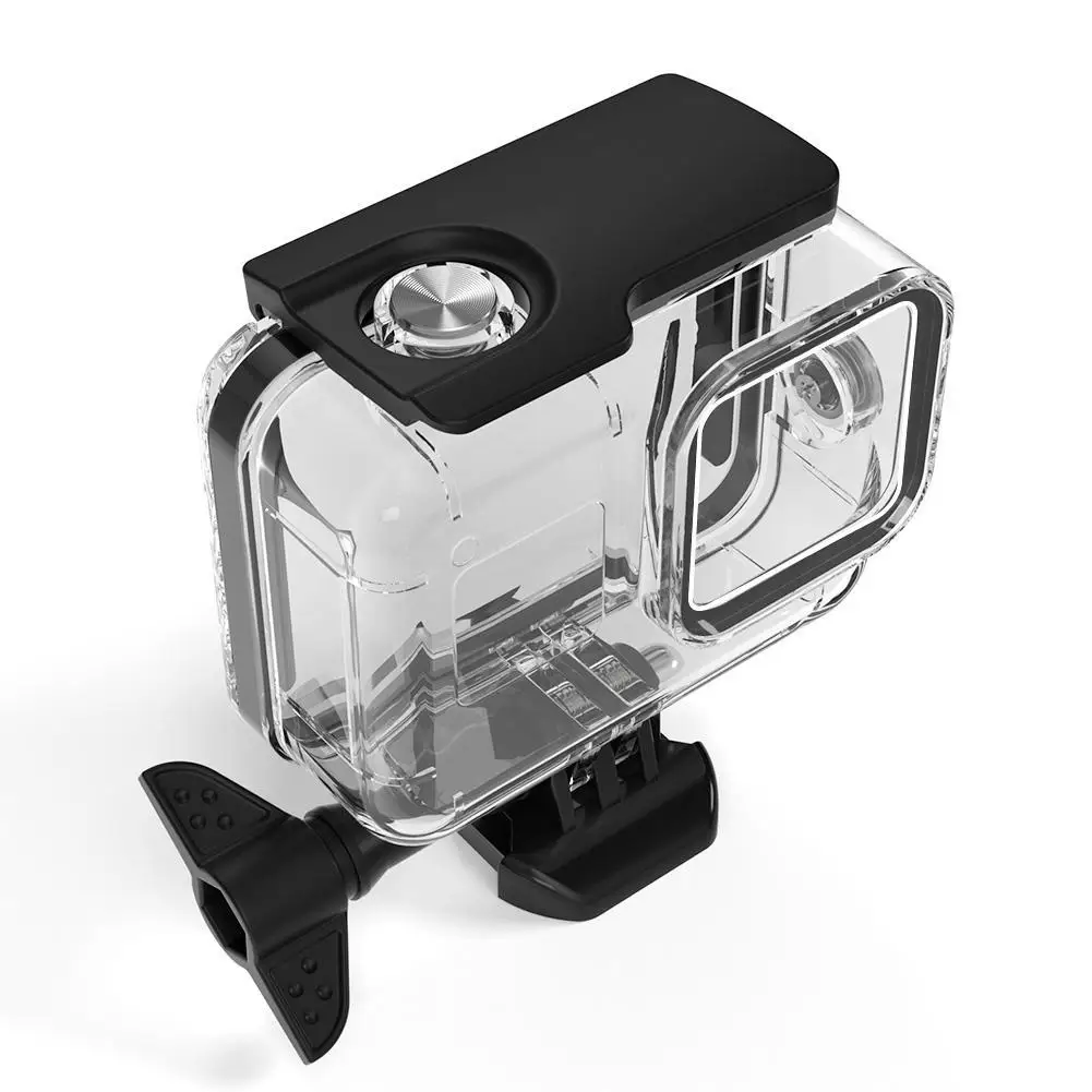 60 м подводный чехол для GoPro Hero 8, Черный Защитный корпус, чехол, водонепроницаемый чехол, объектив камеры, дайвинг, части для плавания