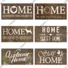 Putuo Decor Home Signs Wooden Hanging Signs Family Wooden Sign Plaque Wood for Home Decor Gifts Living Room Door Decoration 6