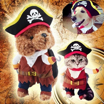

2020pet clothes turn into pirate winter pet dog clothes dog suit Halloween Christmas costume decoration hooded Pet suppliesDJ001