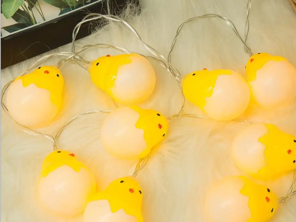 Гирлянды на батарейках 10/20LED огни в форме курицы восхитительный декор для сада вечерние для детской комнаты патио стены