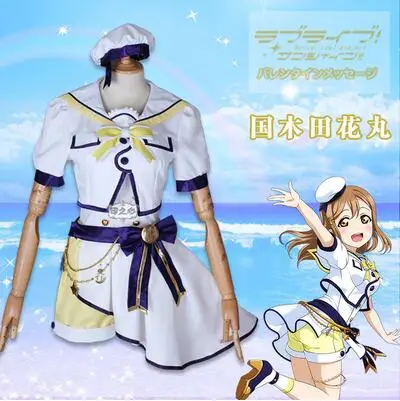 Аниме Love Live! Солнечном свете! Aqours Chika Riko 6-я годовщина вечерние все член горничной униформа для косплея F - Цвет: Kunikida Hanamaru