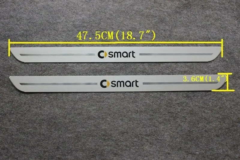 S/стальные накладки для порогов автомобиля для MERCEDES BENZ SMART FORTWO 451 453