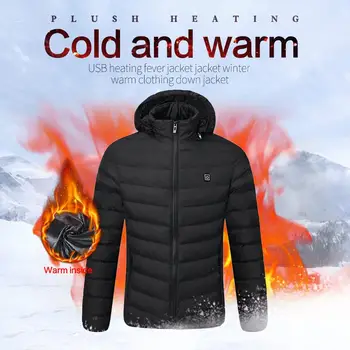 

Warm USB Heated Coat Electric Vest Heated Temperature Ajustable Hoodie Jacket Waterproof Washable Intelligent Electric Battery